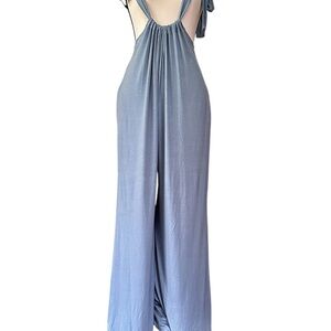 Baby Blue Adjustable Strap Jumpsuit